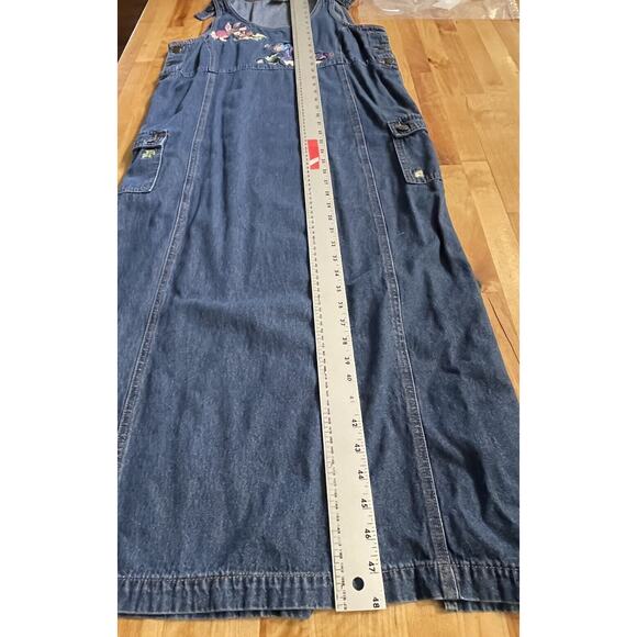 Vintage Disney Catalog Piglet & Eore Denim Sleeveless Maxi Jumper Dress Medium - Picture 10 of 13